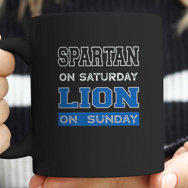 Spartan On Saturday Lion On Sunday Coffee Mug