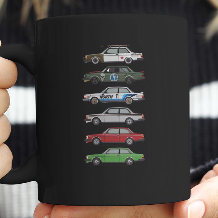 Stack Of Volvo 240 Series 242 Brick Coupes Coffee Mug