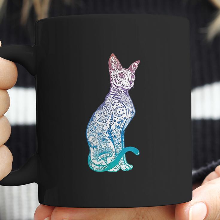 Stay Weird Pastel Goth Sphynx Cat Tattoo Kitten Coffee Mug