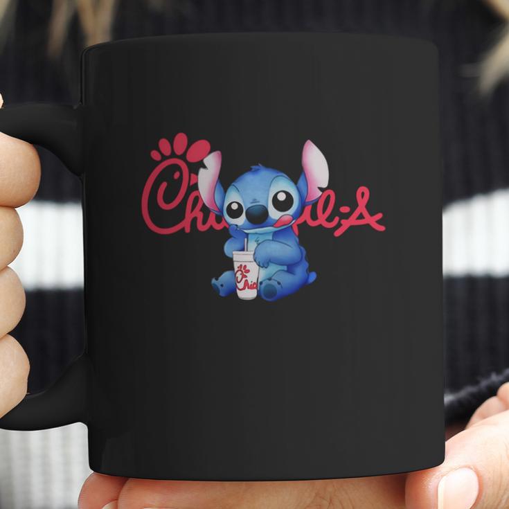 Stitch Drinking Coffee Mug