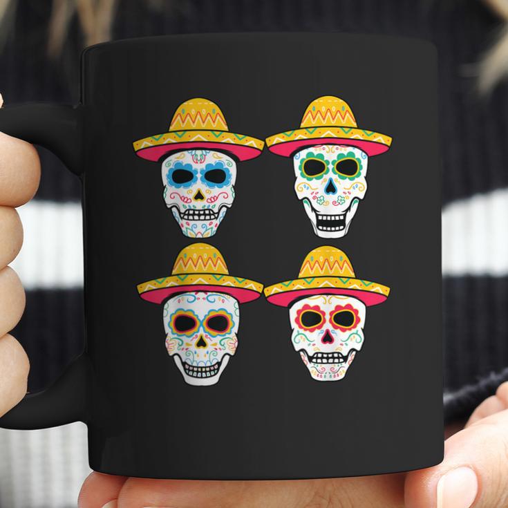 Sugar Skull Sombrero Dia De Los Muertos Mexican Day Of Dead Coffee Mug