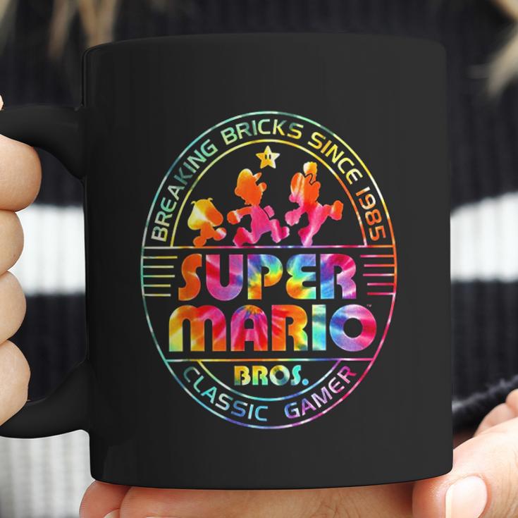 Super Mario Brick Break 85 Tie Dye Logo Graphic Coffee Mug