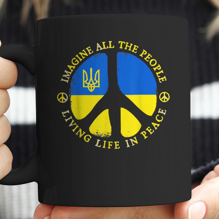 Support Ukraine Imagine All People Living Life In Peace Coffee Mug