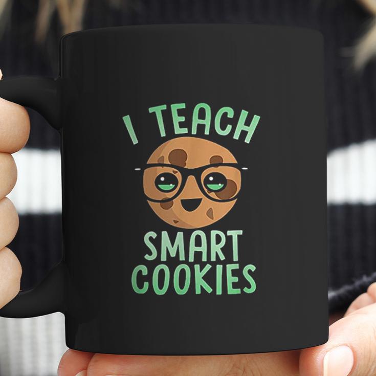 Teacher I Teach Smart Cookies Cute Emoji Glasses Coffee Mug