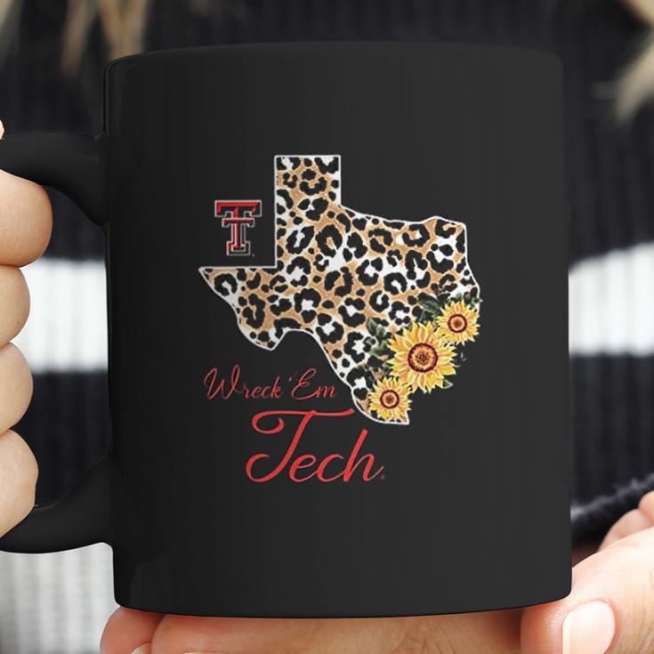 Texas Tech Red Raiders Leopard State Map Sunflower Coffee Mug