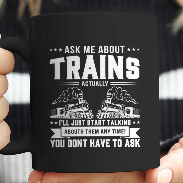 Trainspotting Ask Me About Trains Trainspotter Train Railway Cute Gift Coffee Mug