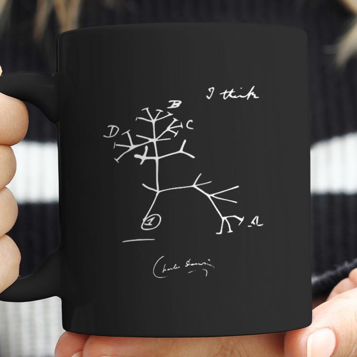 Tree Of Life I Think Charles Darwin Evolutionary Sketch Coffee Mug