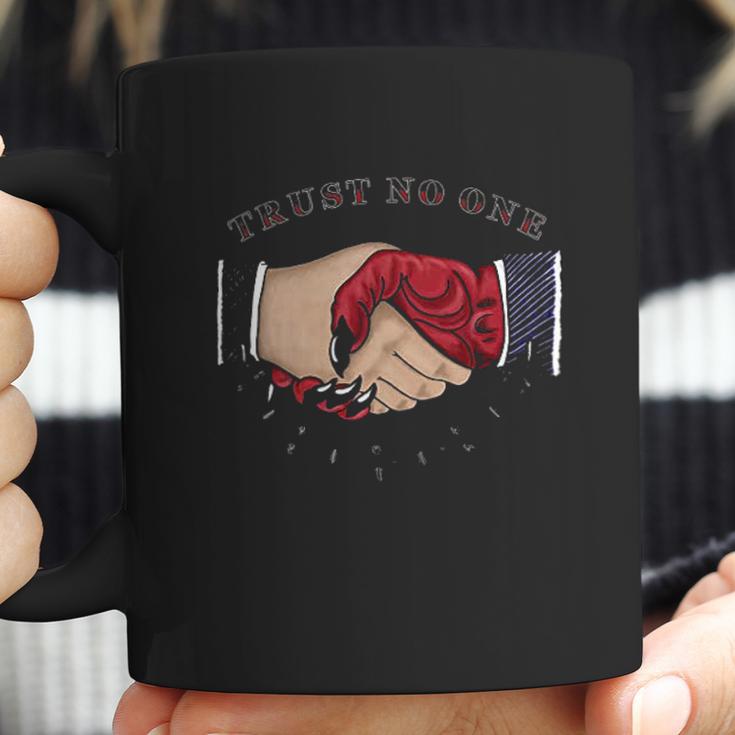 Trust No One American Traditional Tattoo Handshake Coffee Mug