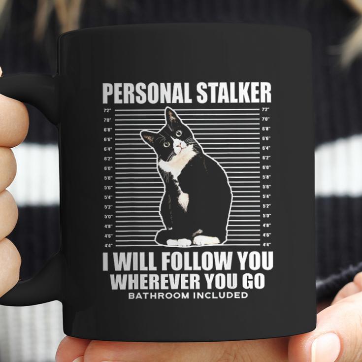 Tuxedo Cat Personal Stalker Funny Cat Kitten Lovers Gift Coffee Mug