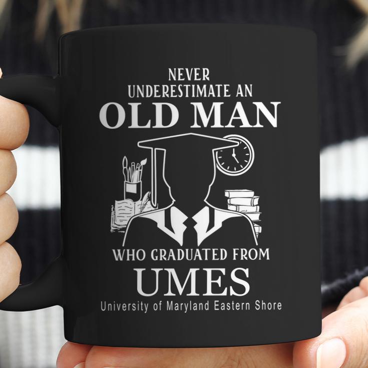 Never Underestimate An Old Man Graduated From Umes University Of Maryland Eastern Shore Coffee Mug