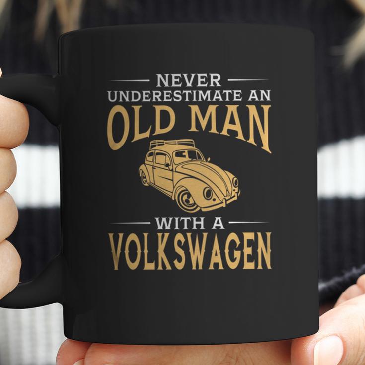 Never Underestimate An Old Man With A Volkswagen Beetle Tshirt Coffee Mug