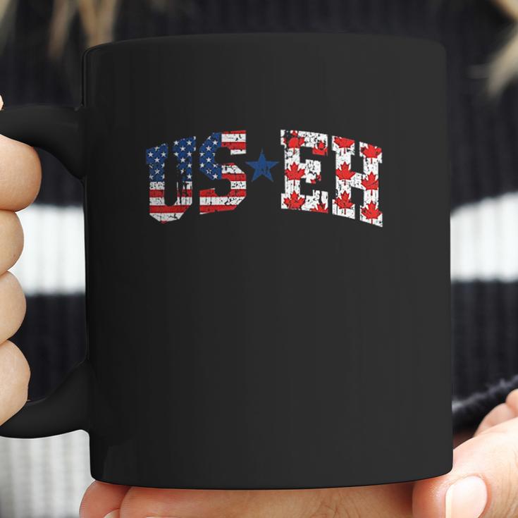 Useh America Canada Flag Funny Simple American Canadian Coffee Mug