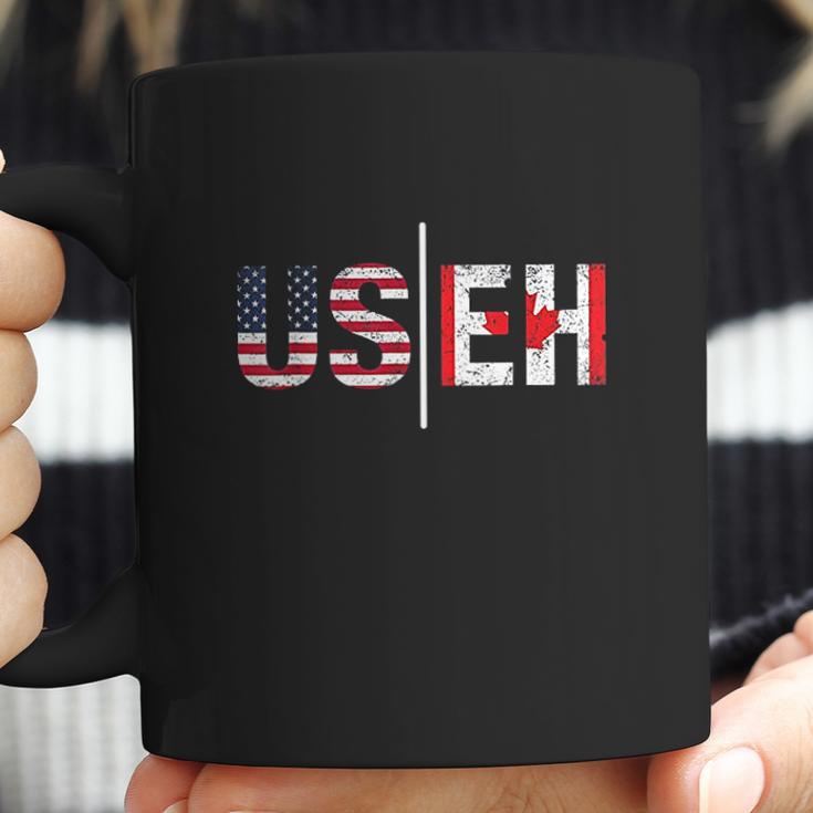 Useh Us Eh Usa Flag Pride Canadian Canada Coffee Mug