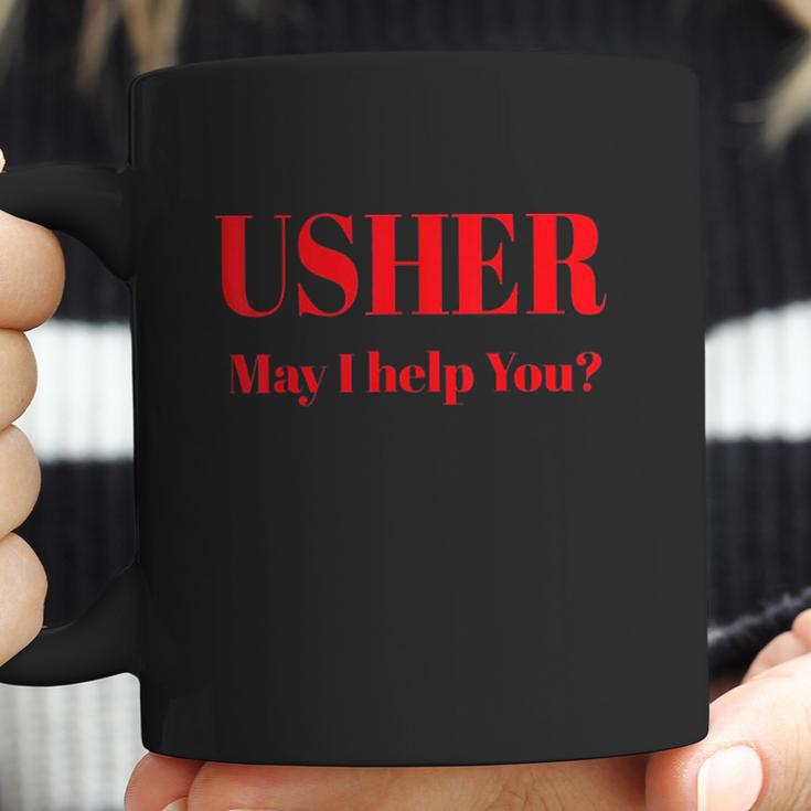 Usher May I Help You Coffee Mug