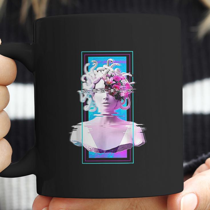 Vaporwave Medusa Statue Aesthetic Art Glitch Japanese Otaku Coffee Mug