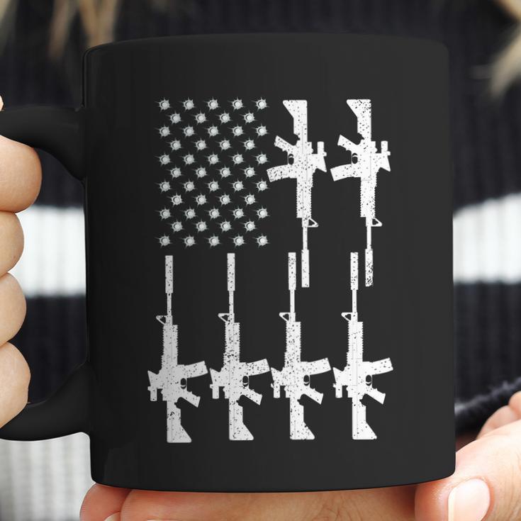 Vintage American Gun Rifle Usa Flag Coffee Mug