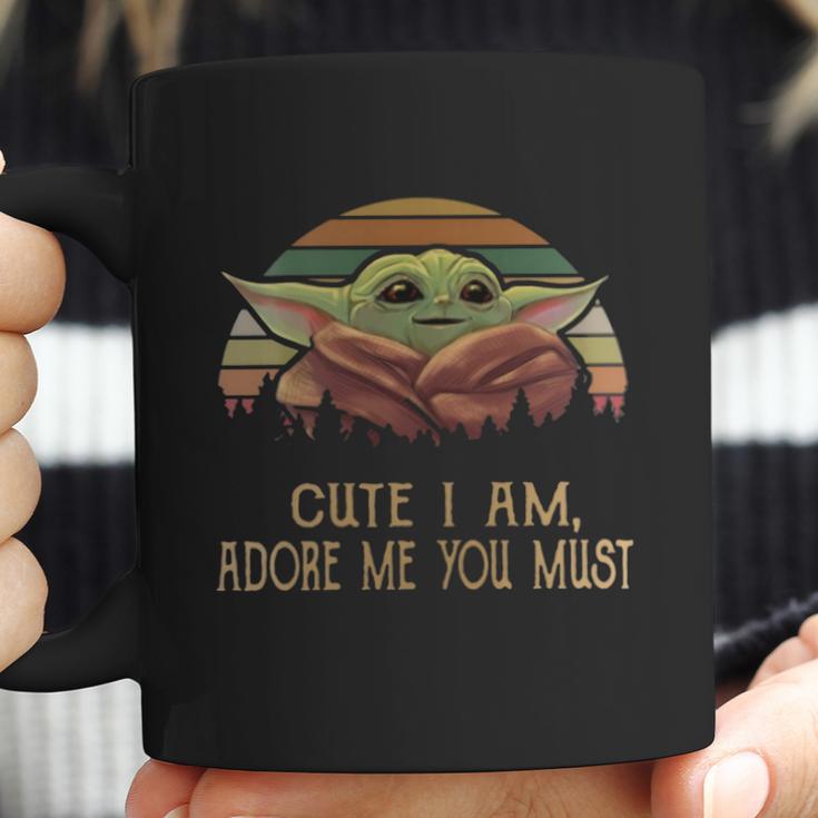 Vintage Cute I Am Adore Me You Must Baby Yoda Shirt Coffee Mug