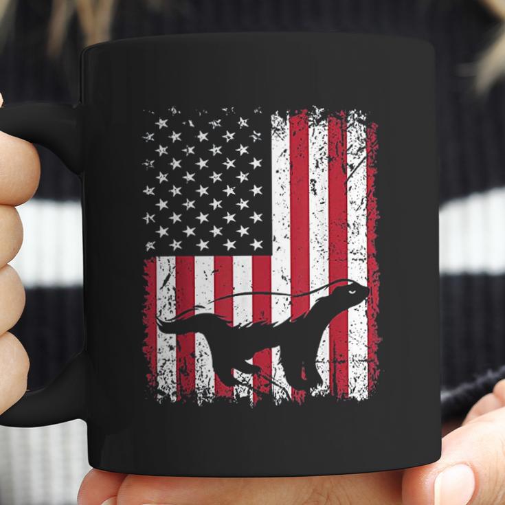 Vintage Honey Badger American Flag Animals Lover Coffee Mug