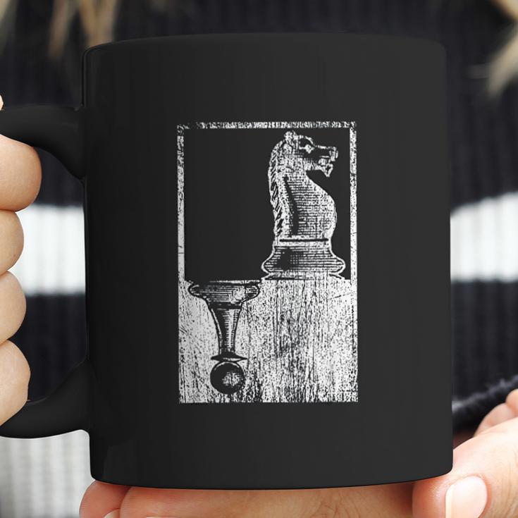 Vintage Pawn And Knight Shadow Chess Coffee Mug