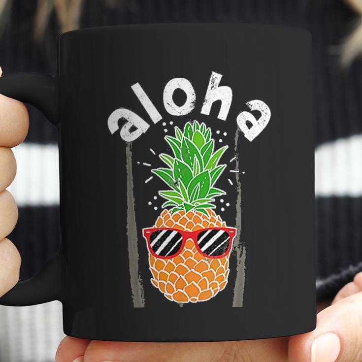 Vintage Pineapple Aloha Sunglasses Hawaiian Coffee Mug