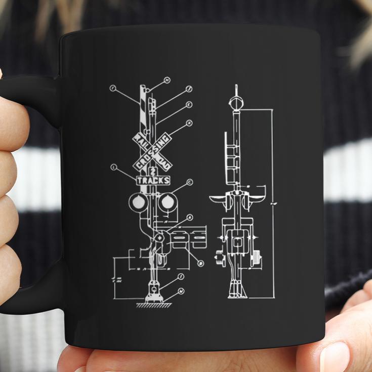 Vintage Railway Model10 Crossing Patent Drawing Model Train Coffee Mug