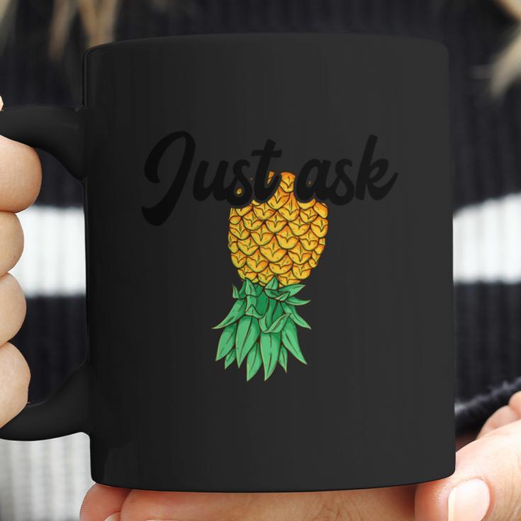 Vintage Upside Down Pineapple Just Ask Subtle Swinger Meaningful Gift Coffee Mug