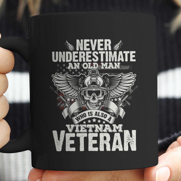 Vintage Us Flag Vietnam Veteran Fathers Day Grandfather Gift Graphic Design Printed Casual Daily Basic Coffee Mug