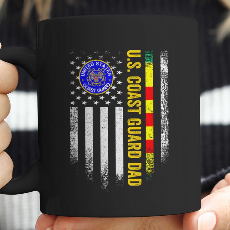 Vintage Usa Flag Proud Us Coast Guard Vietnam Veteran Dad Gift Graphic Design Printed Casual Daily Basic Coffee Mug