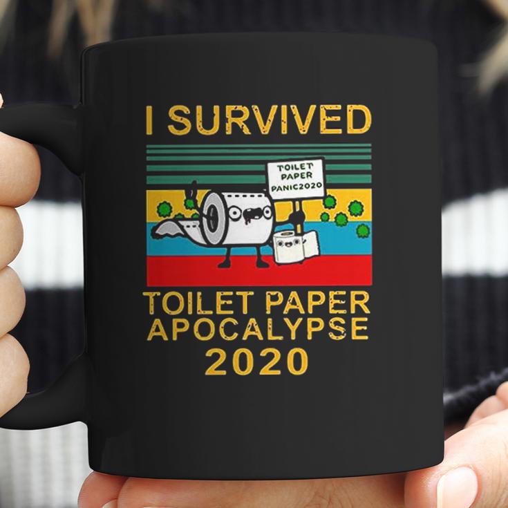 Vintage Version I Survived Toilet Paper Apocalypse 2020 Funny Coffee Mug