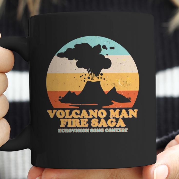 Vintage Volcano Man Fire Saga Eurovision Song Contest Coffee Mug