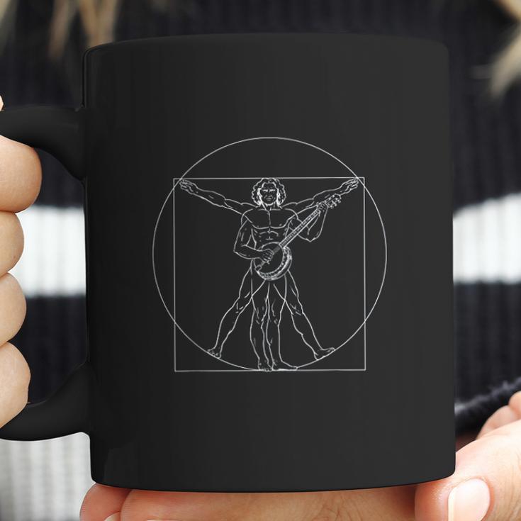 Vitruvian Man Banjo Music Da Vinci Banjoist Coffee Mug