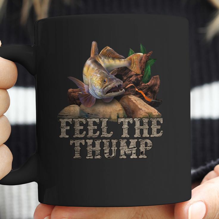 Walleye Fishing Funny Quote Feel The Thump Coffee Mug