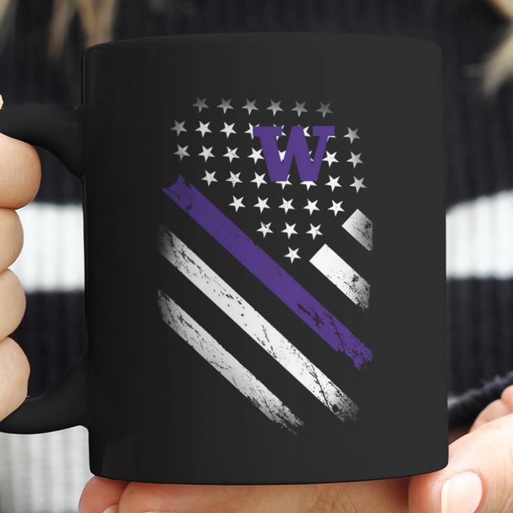 Washington Huskies American Flag Coffee Mug