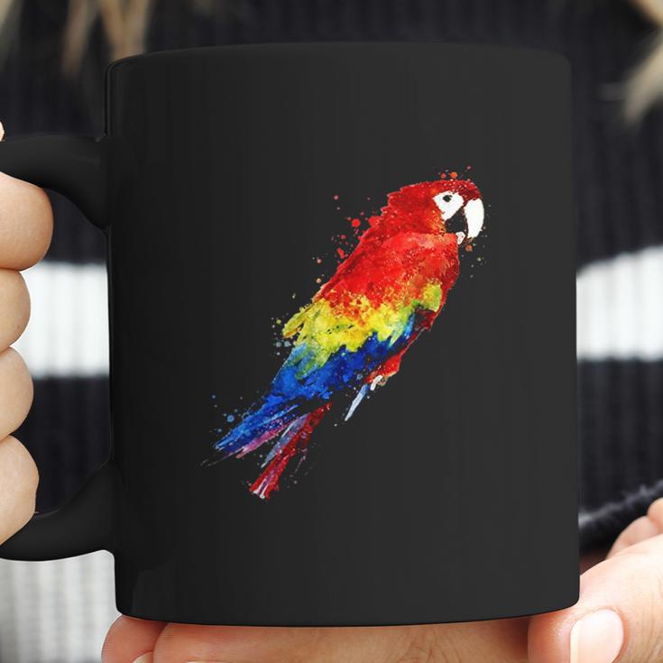 Watercolour Colourful Scarlet Macaw Parrot Bird Painting Coffee Mug