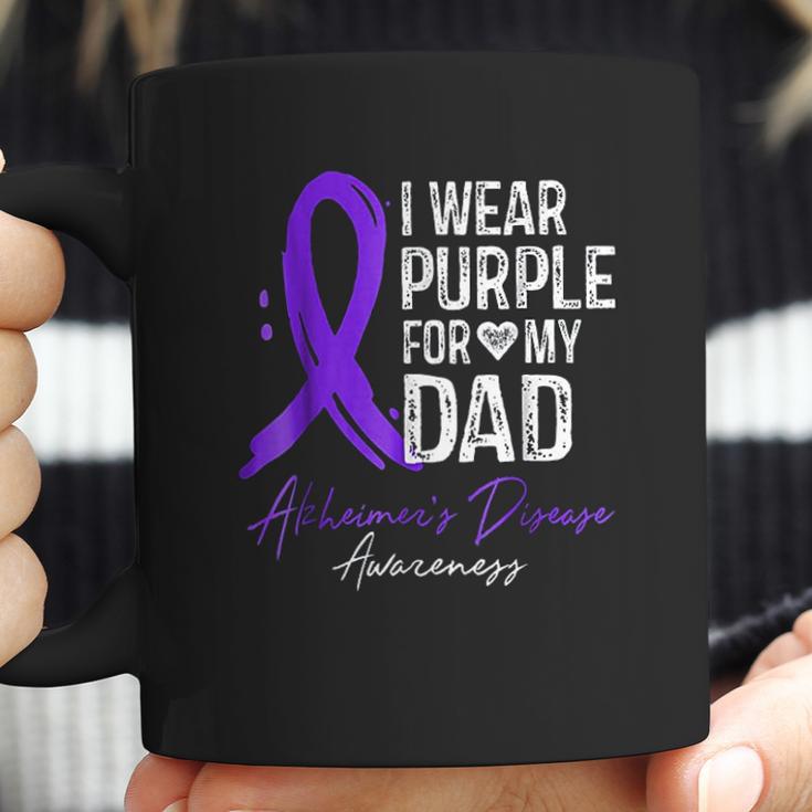 I Wear Purple For My Dad Alzheimer Disease Awareness Coffee Mug