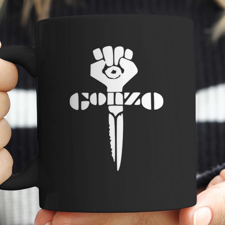 White Gonzo Fist Coffee Mug