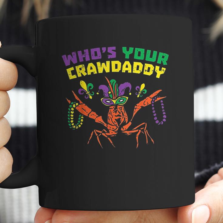 Whos Your Crawdaddy Crawfish Jester Beads Funny Mardi Gras Coffee Mug