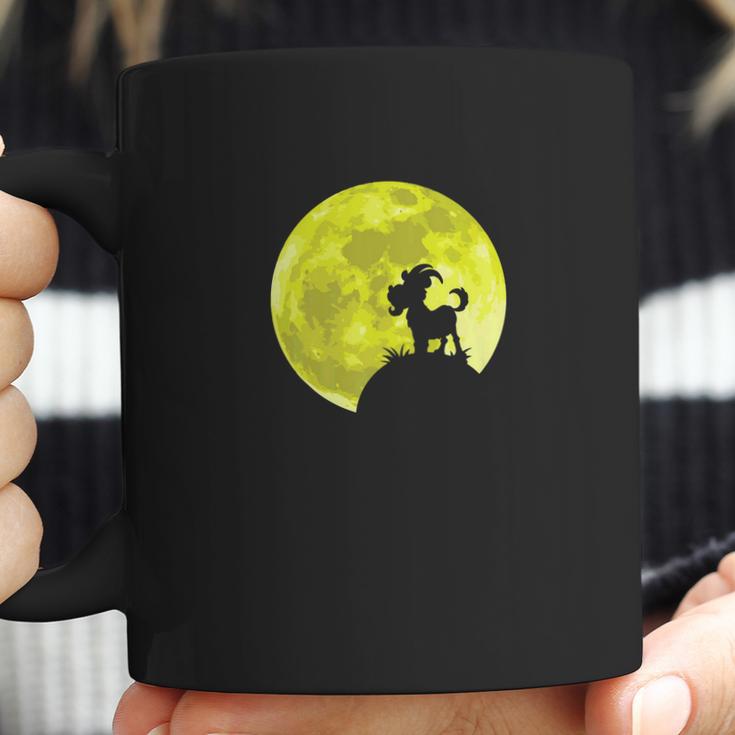 Wild Goat Lover Yellow Moon Dark Forest Funny Gift Coffee Mug