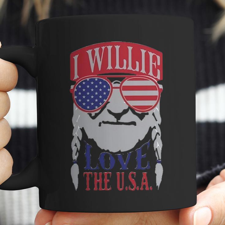 I Willie Love The Usa 4Th Of July Willie Nelson America Usa Independence Day Proud American Coffee Mug