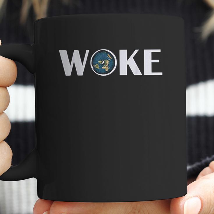 Woke Flat Earth Society Planet Gift Coffee Mug