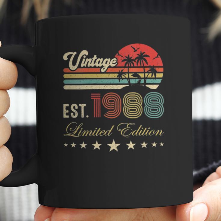 Womens 34Th Birthday Born 1988 Vintage Limited Edition 34 Birthday V-Neck Coffee Mug