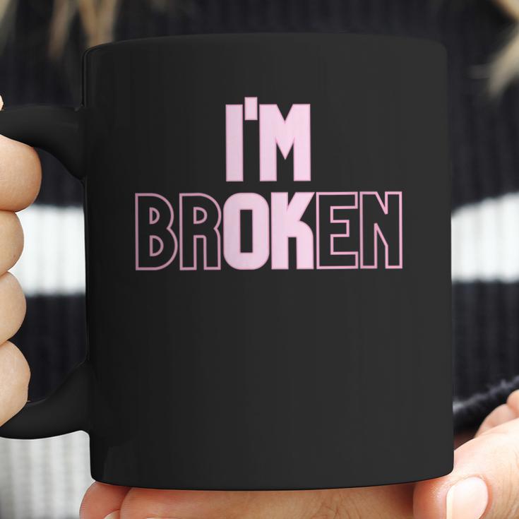 Womens Pastel Goth Aesthetic Im Ok Broken Coffee Mug