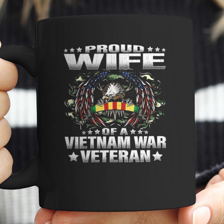 Womens Proud Wife Of A Vietnam War Veteran Military Vets Spouse Coffee Mug