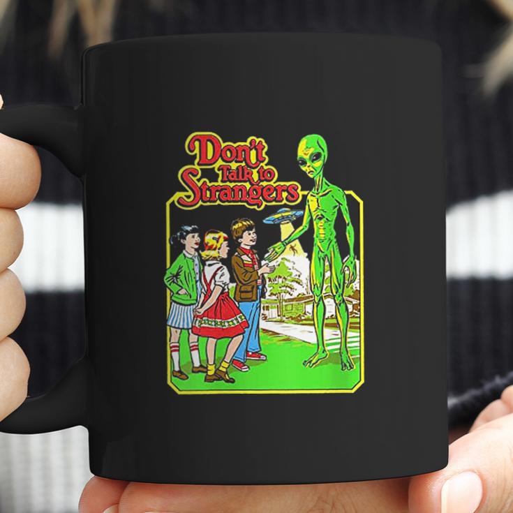 Womens Mens Stranger Alien Dont Talk To Strangers Funny UFO Believers Coffee Mug