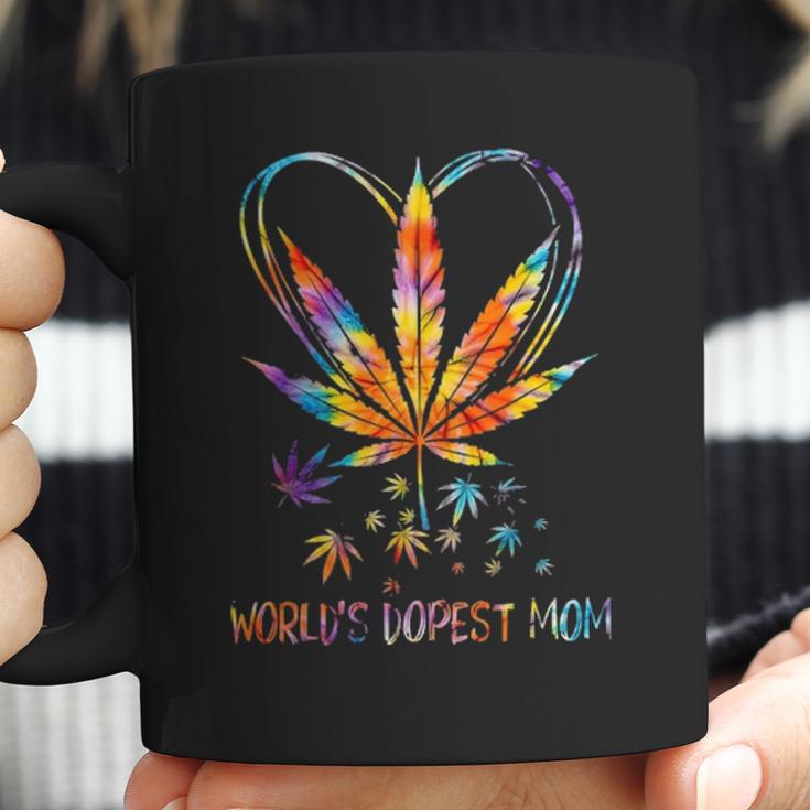 Worlds Dopest Mom Weed Leaf 420 Funny Mothers Day Coffee Mug