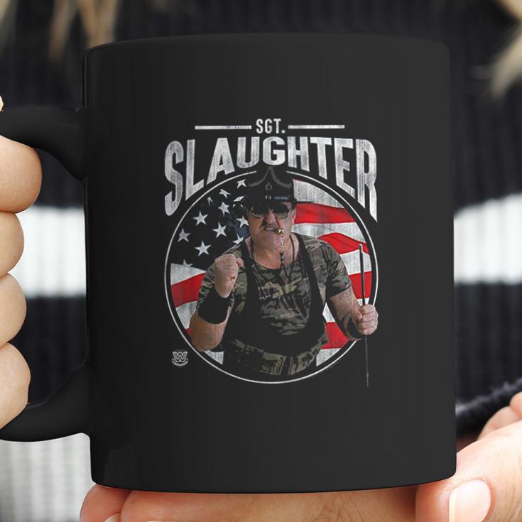 Wwe Sgt Slaughter With Flag Coffee Mug