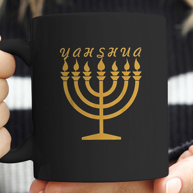 Yahshua Menorah Hebrew Coffee Mug