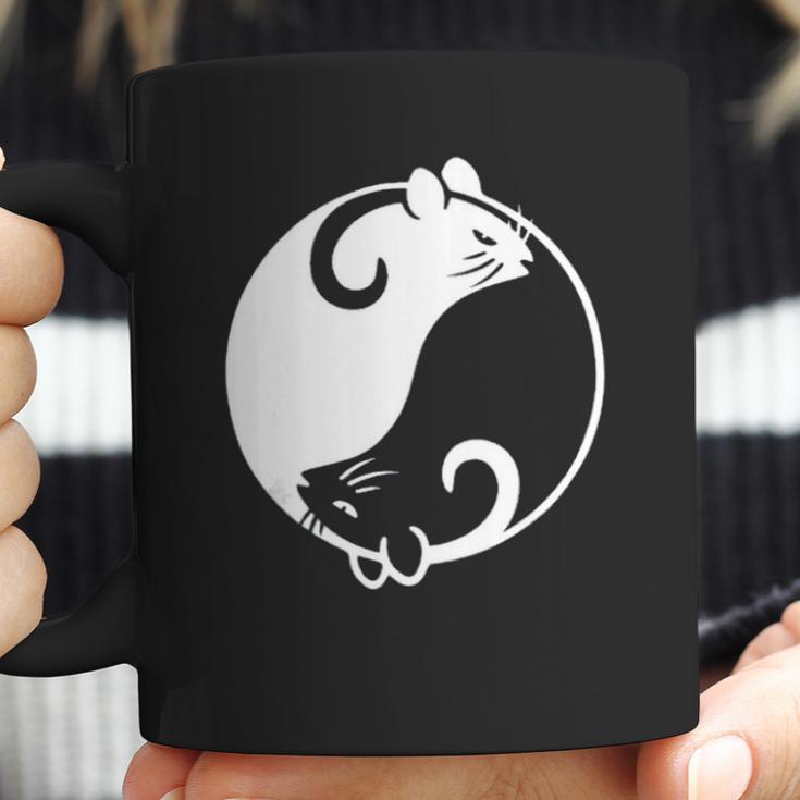 Yin Yang Year Of The Rat Happy Chinese New Year 2020 Black And White Rat Coffee Mug