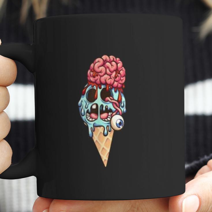 Zombie Ice Cream With The Brain And Eye Popping Out Coffee Mug