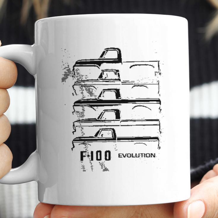 1953 To 1977 Ford F100 Pickup Truck Evolution Classic Outline Design Coffee Mug